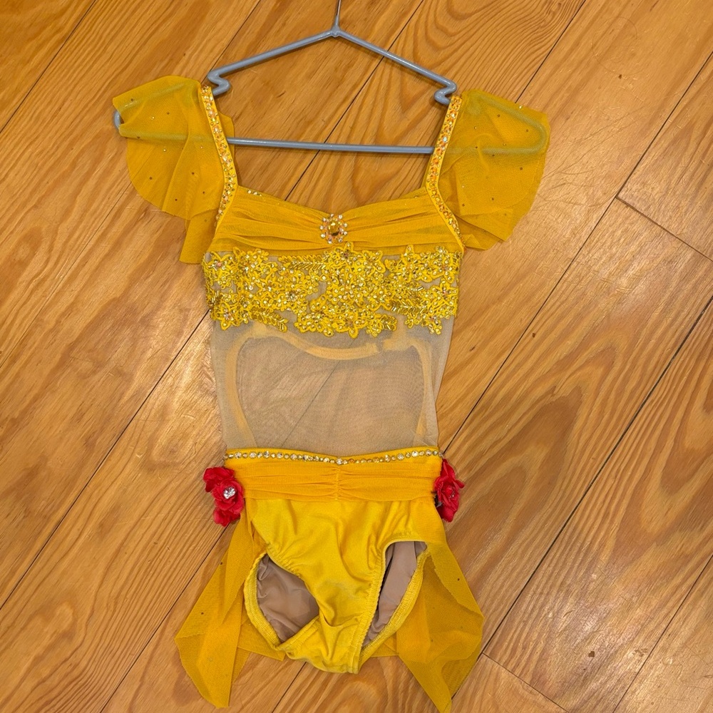 Custom Lyrical Dance Costume - Belle Inspired 🌹 Child Small/Medium